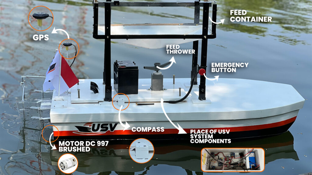 Unmanned Surface Vehicle Fish Feeder